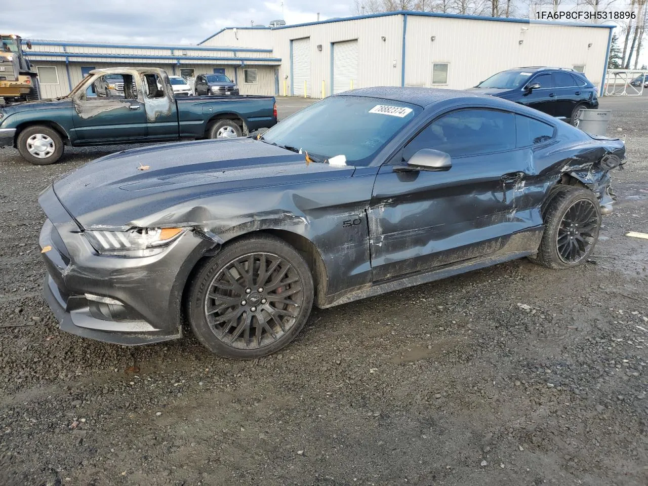 2017 Ford Mustang Gt VIN: 1FA6P8CF3H5318896 Lot: 78882374