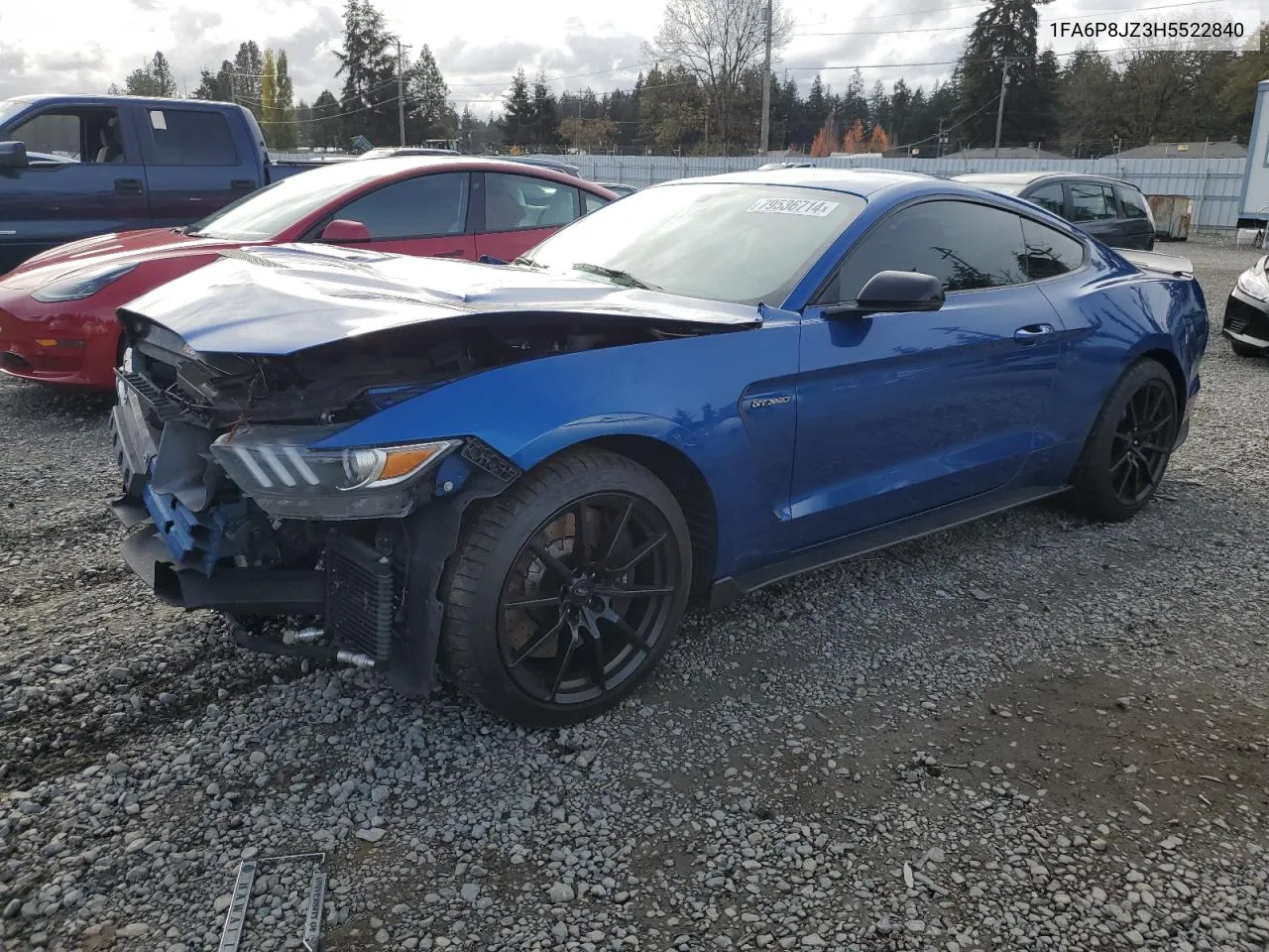 2017 Ford Mustang Shelby Gt350 VIN: 1FA6P8JZ3H5522840 Lot: 79536714