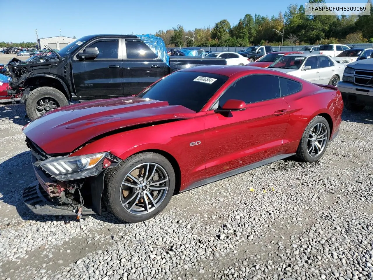 2017 Ford Mustang Gt VIN: 1FA6P8CF0H5309069 Lot: 80030364