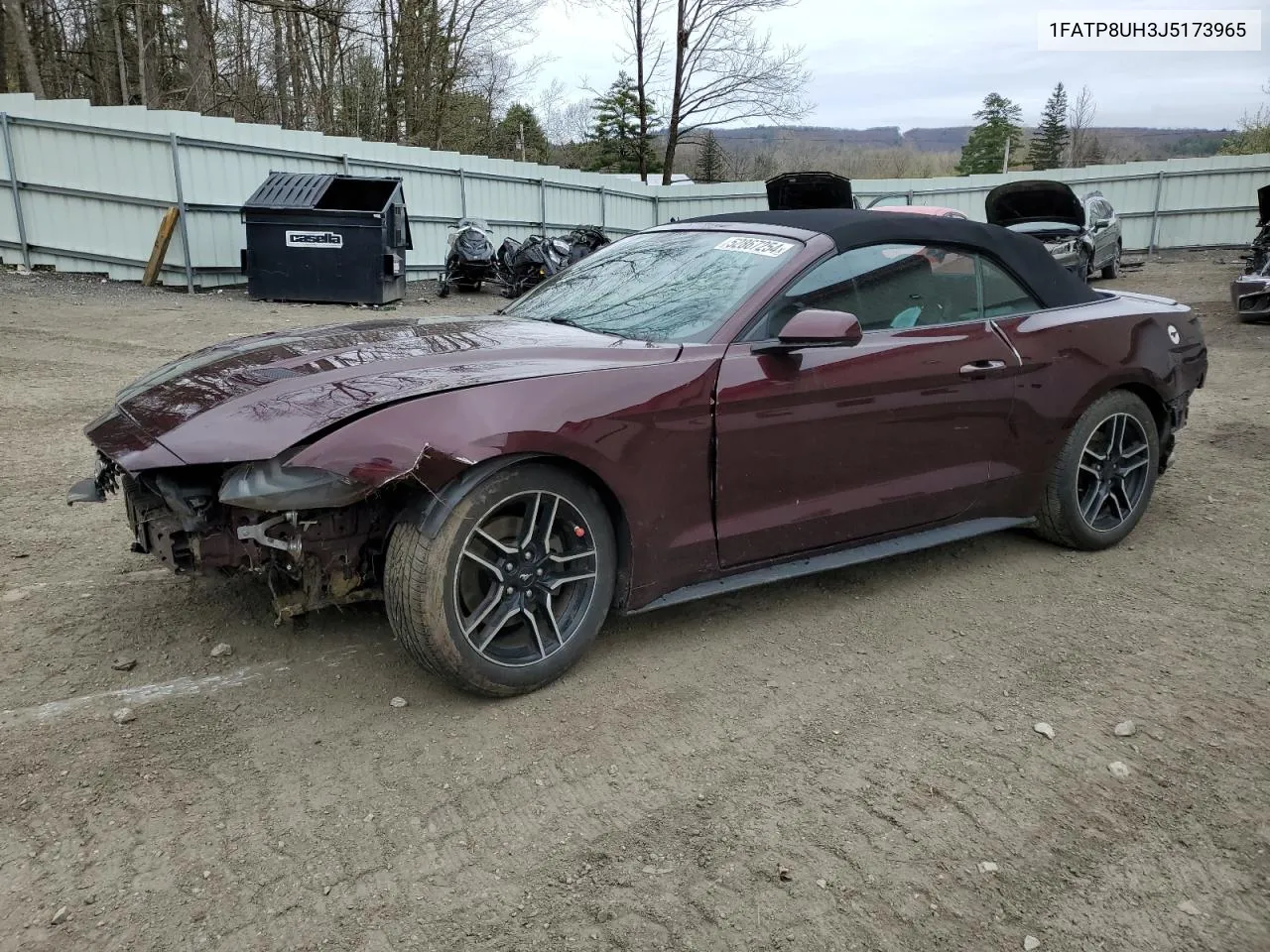 2018 Ford Mustang VIN: 1FATP8UH3J5173965 Lot: 52867254