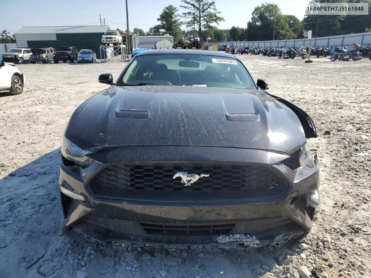 2018 Ford Mustang VIN: 1FA6P8TH7J5161848 Lot: 70692684