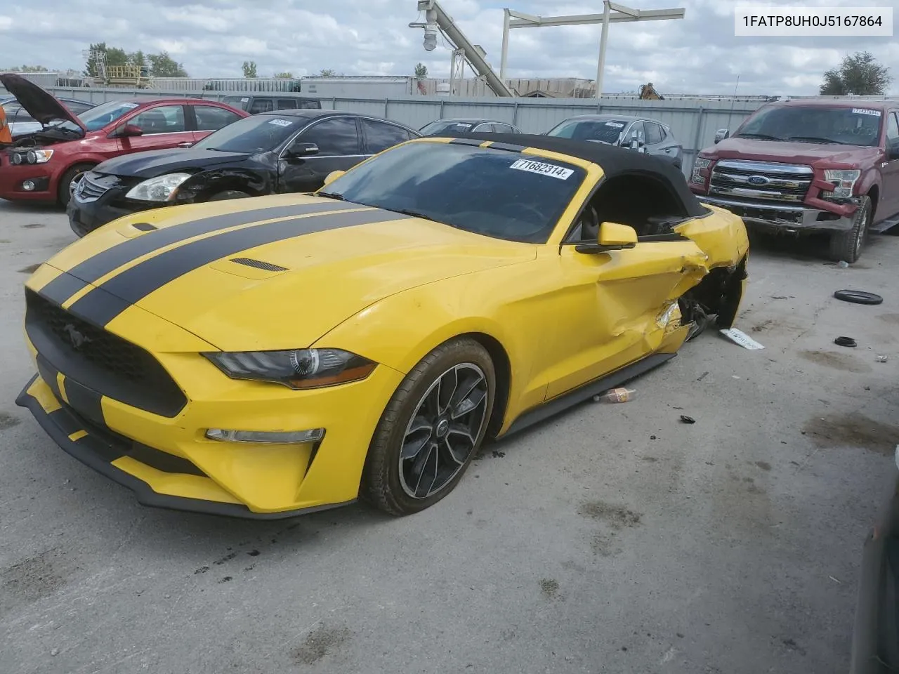 2018 Ford Mustang VIN: 1FATP8UH0J5167864 Lot: 71682314