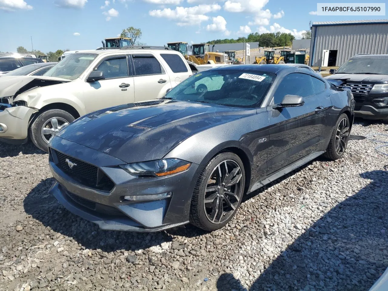 2018 Ford Mustang Gt VIN: 1FA6P8CF6J5107990 Lot: 72184894