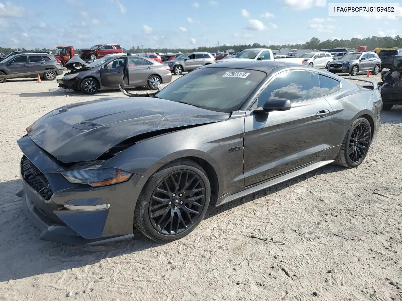 2018 Ford Mustang Gt VIN: 1FA6P8CF7J5159452 Lot: 72568724