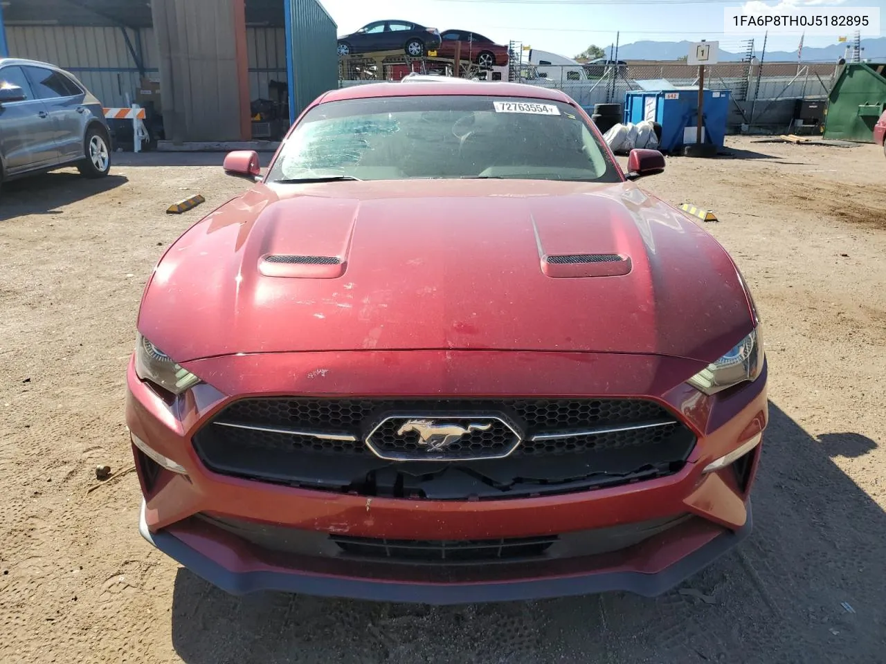 2018 Ford Mustang VIN: 1FA6P8TH0J5182895 Lot: 72763554