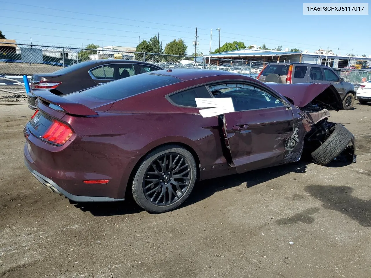 2018 Ford Mustang Gt VIN: 1FA6P8CFXJ5117017 Lot: 73066094