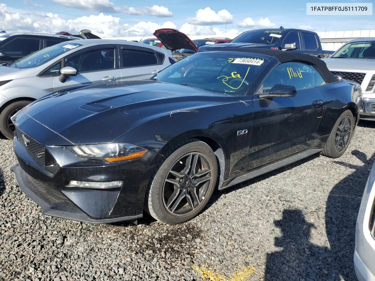 2018 Ford Mustang Gt VIN: 1FATP8FF0J5111709 Lot: 73650414