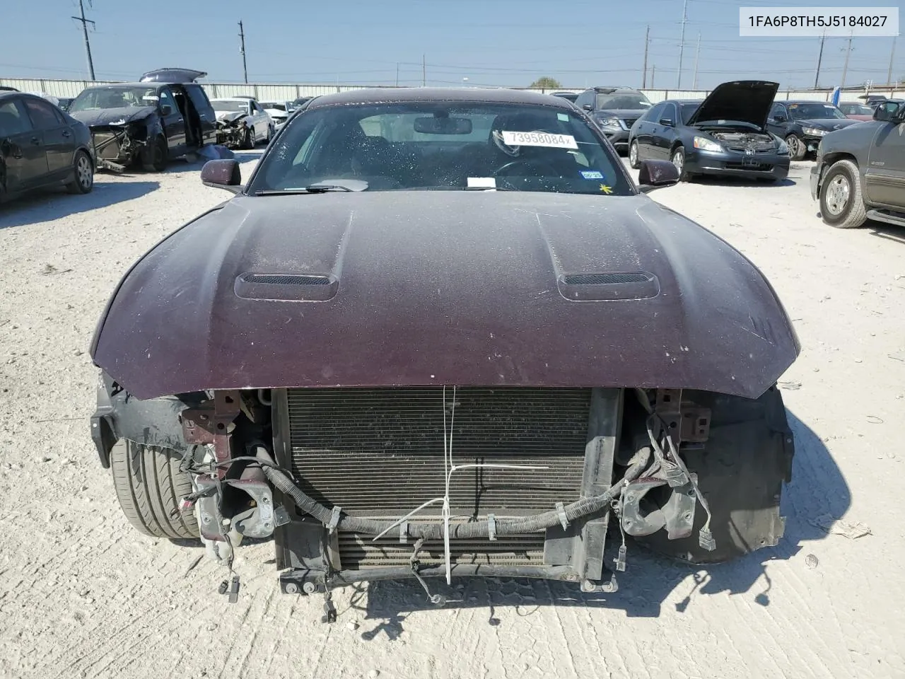 2018 Ford Mustang VIN: 1FA6P8TH5J5184027 Lot: 73958084