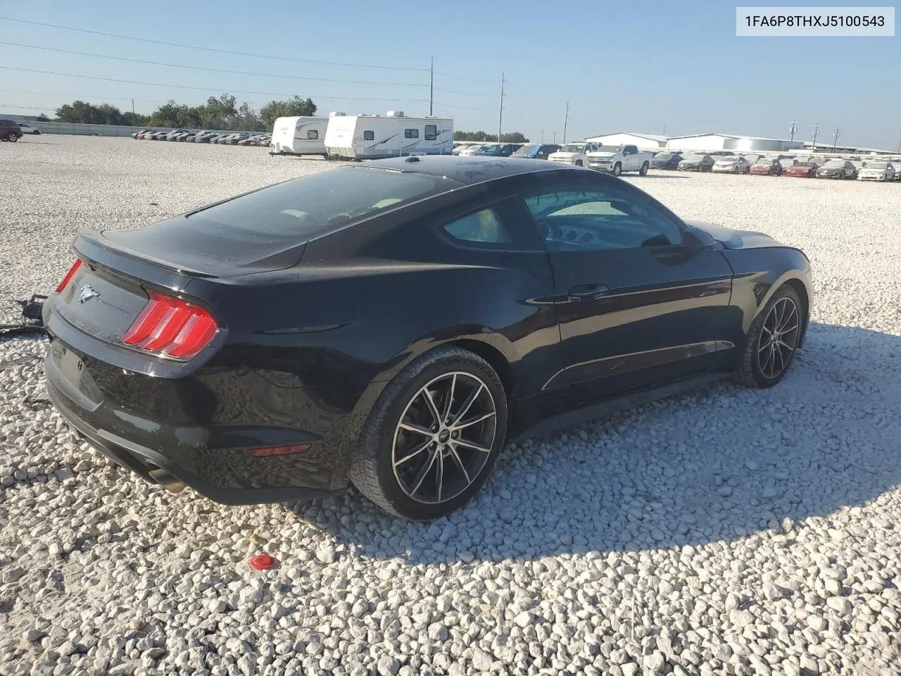 2018 Ford Mustang VIN: 1FA6P8THXJ5100543 Lot: 73984564