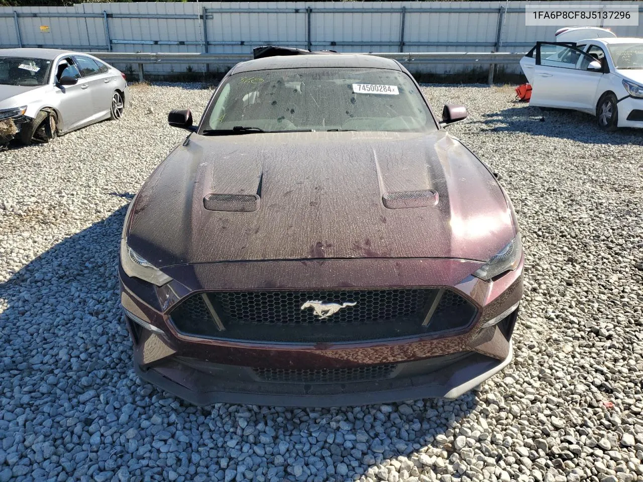 2018 Ford Mustang Gt VIN: 1FA6P8CF8J5137296 Lot: 74500284