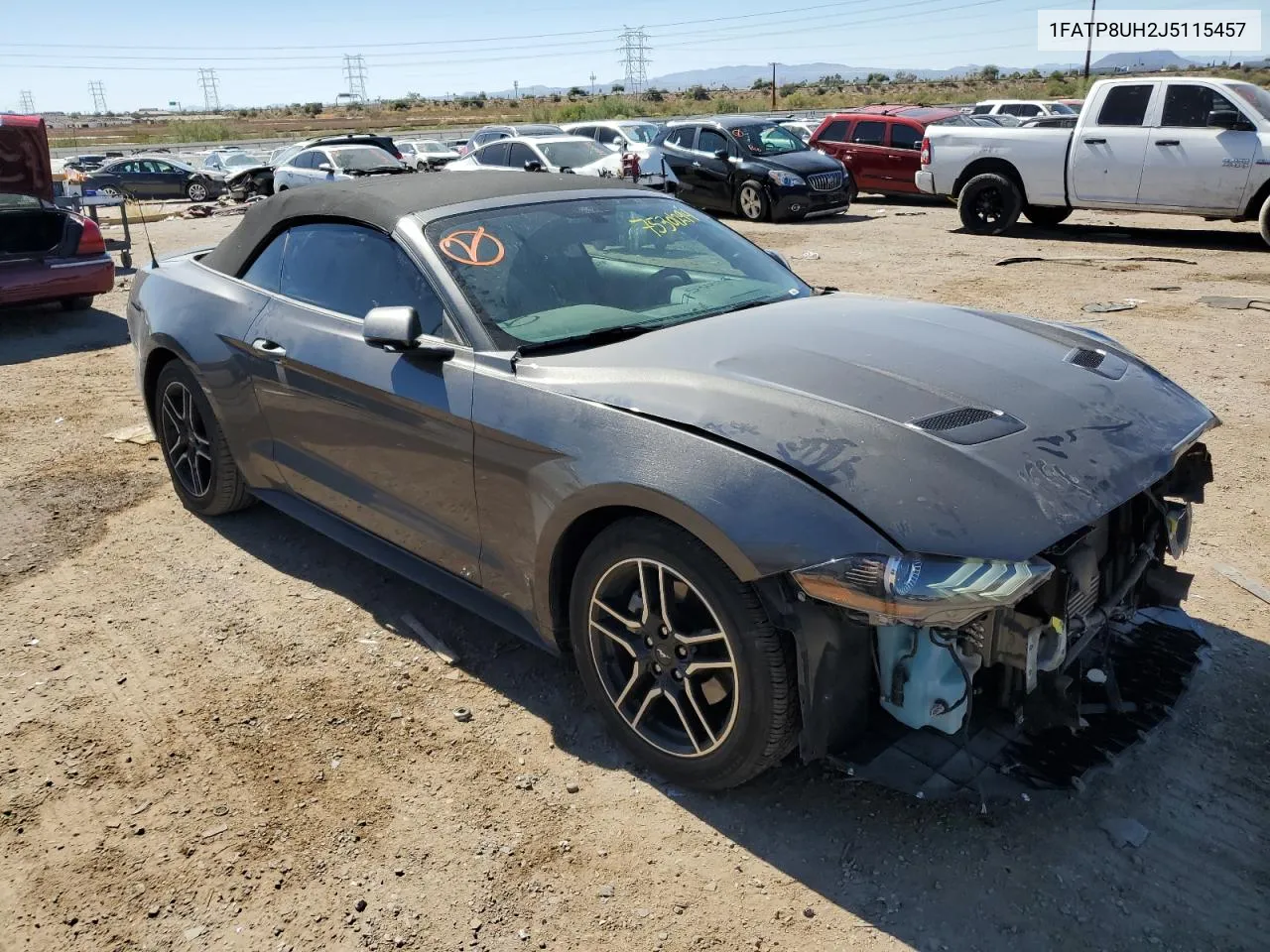 2018 Ford Mustang VIN: 1FATP8UH2J5115457 Lot: 75301294