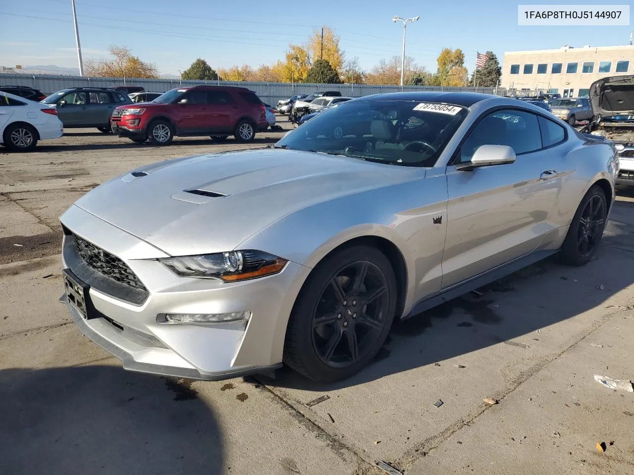 2018 Ford Mustang VIN: 1FA6P8TH0J5144907 Lot: 78755054