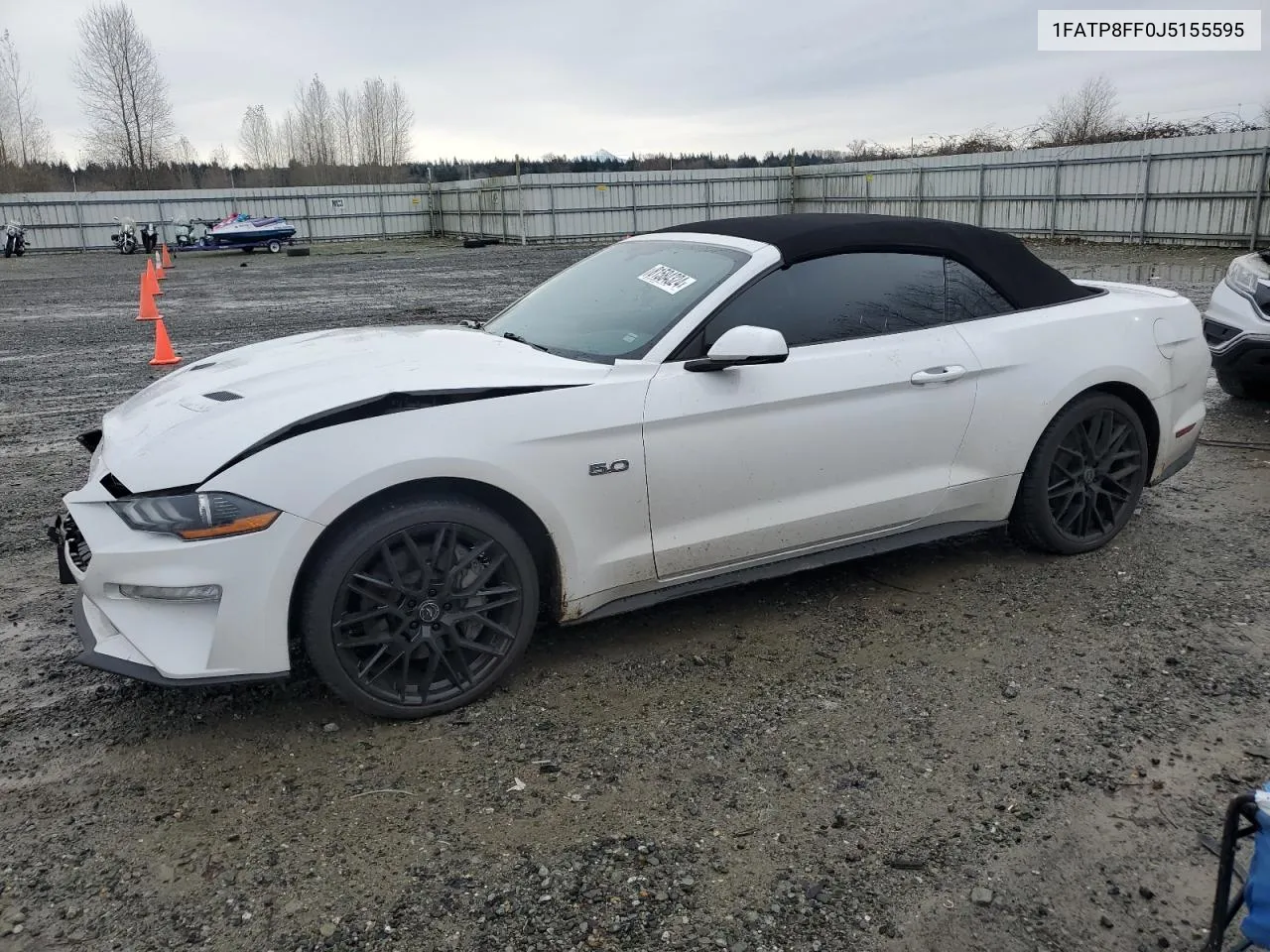 2018 Ford Mustang Gt VIN: 1FATP8FF0J5155595 Lot: 81584324