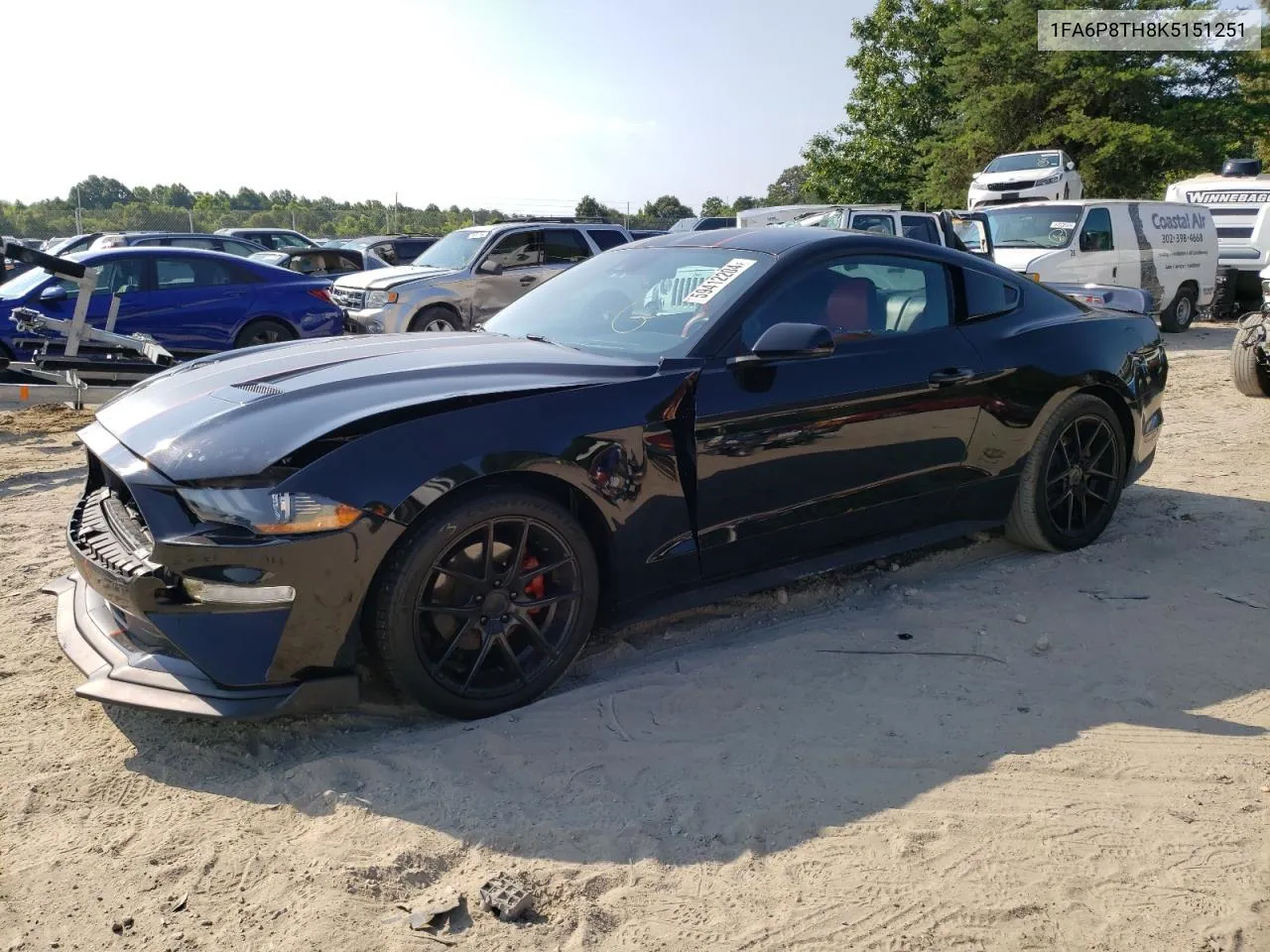 2019 Ford Mustang VIN: 1FA6P8TH8K5151251 Lot: 59412204