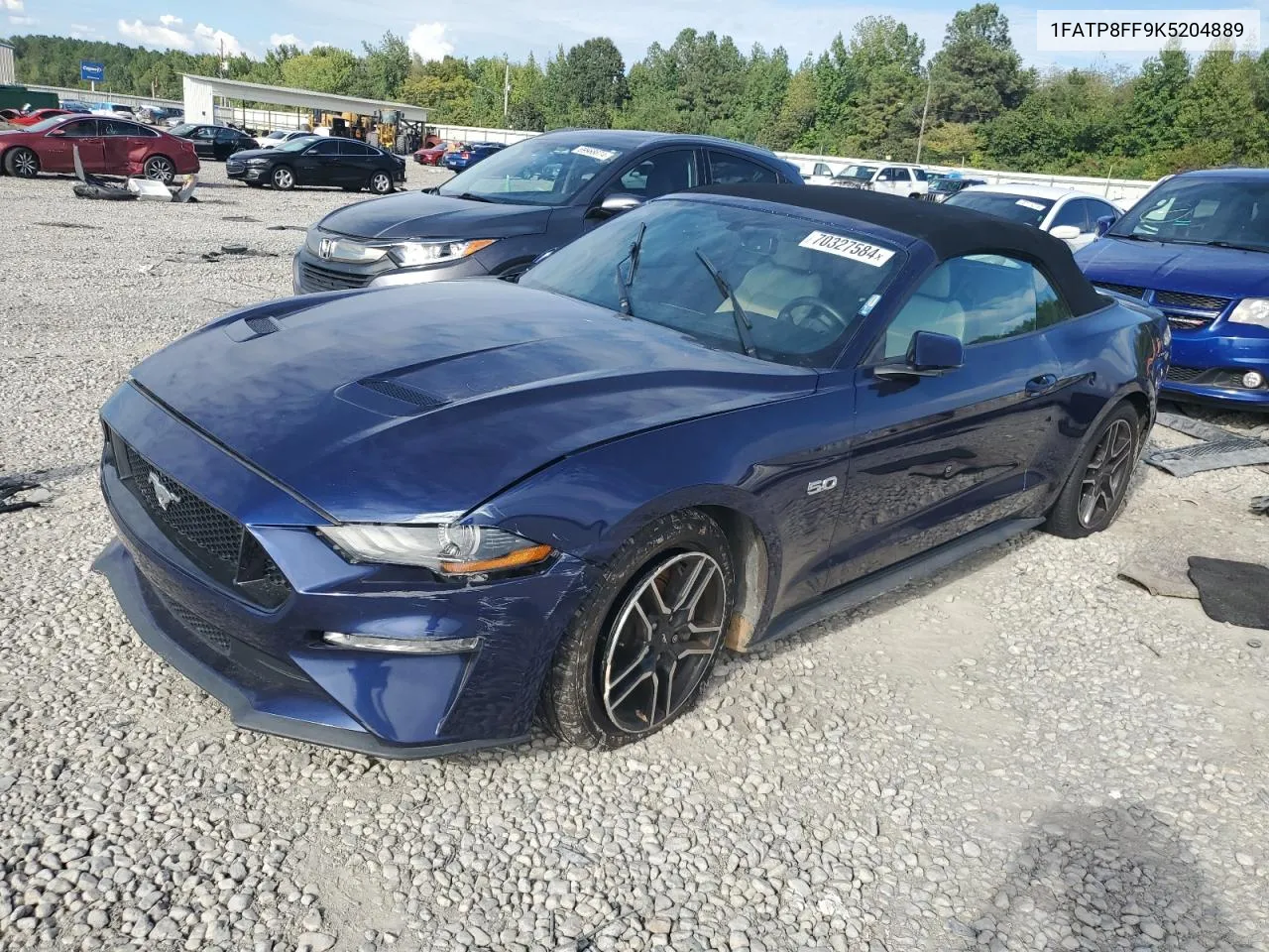 2019 Ford Mustang Gt VIN: 1FATP8FF9K5204889 Lot: 70327584