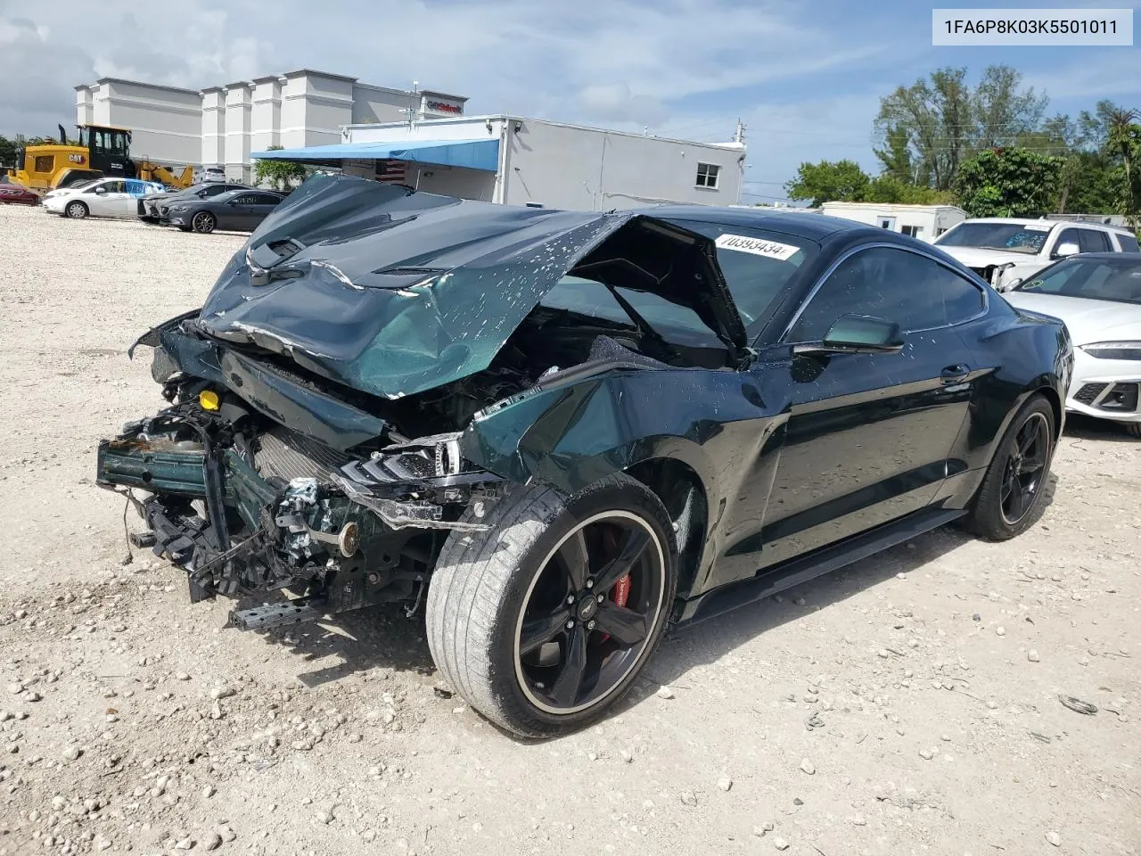 2019 Ford Mustang Bullitt VIN: 1FA6P8K03K5501011 Lot: 70393434