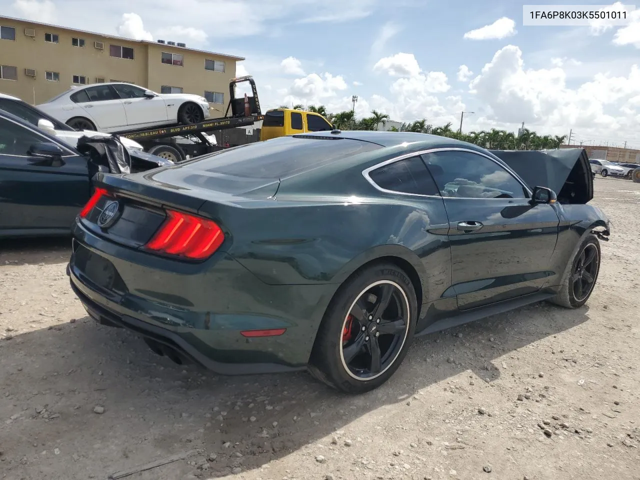 2019 Ford Mustang Bullitt VIN: 1FA6P8K03K5501011 Lot: 70393434