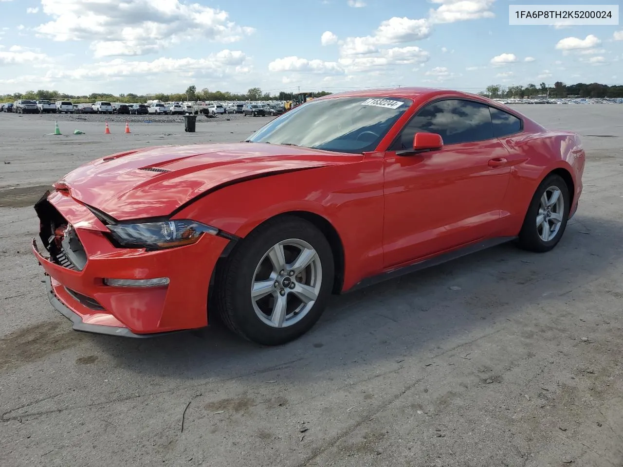 2019 Ford Mustang VIN: 1FA6P8TH2K5200024 Lot: 71832244