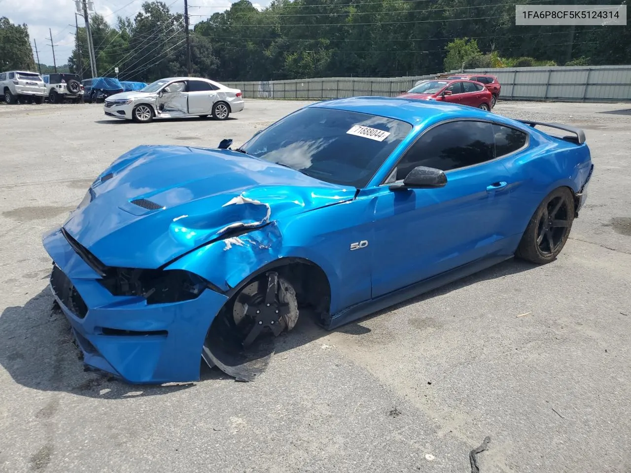 2019 Ford Mustang Gt VIN: 1FA6P8CF5K5124314 Lot: 71888044