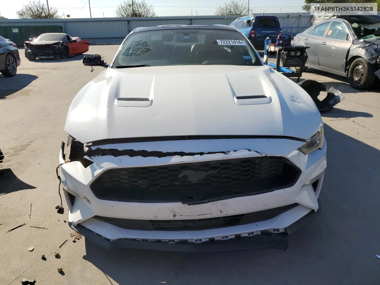 2019 Ford Mustang VIN: 1FA6P8TH3K5142828 Lot: 72221414