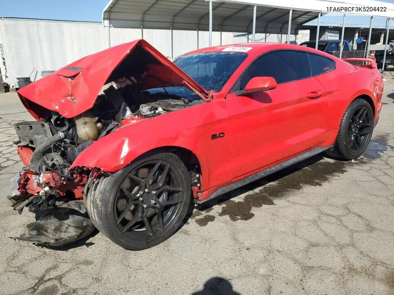 2019 Ford Mustang Gt VIN: 1FA6P8CF3K5204422 Lot: 72407084