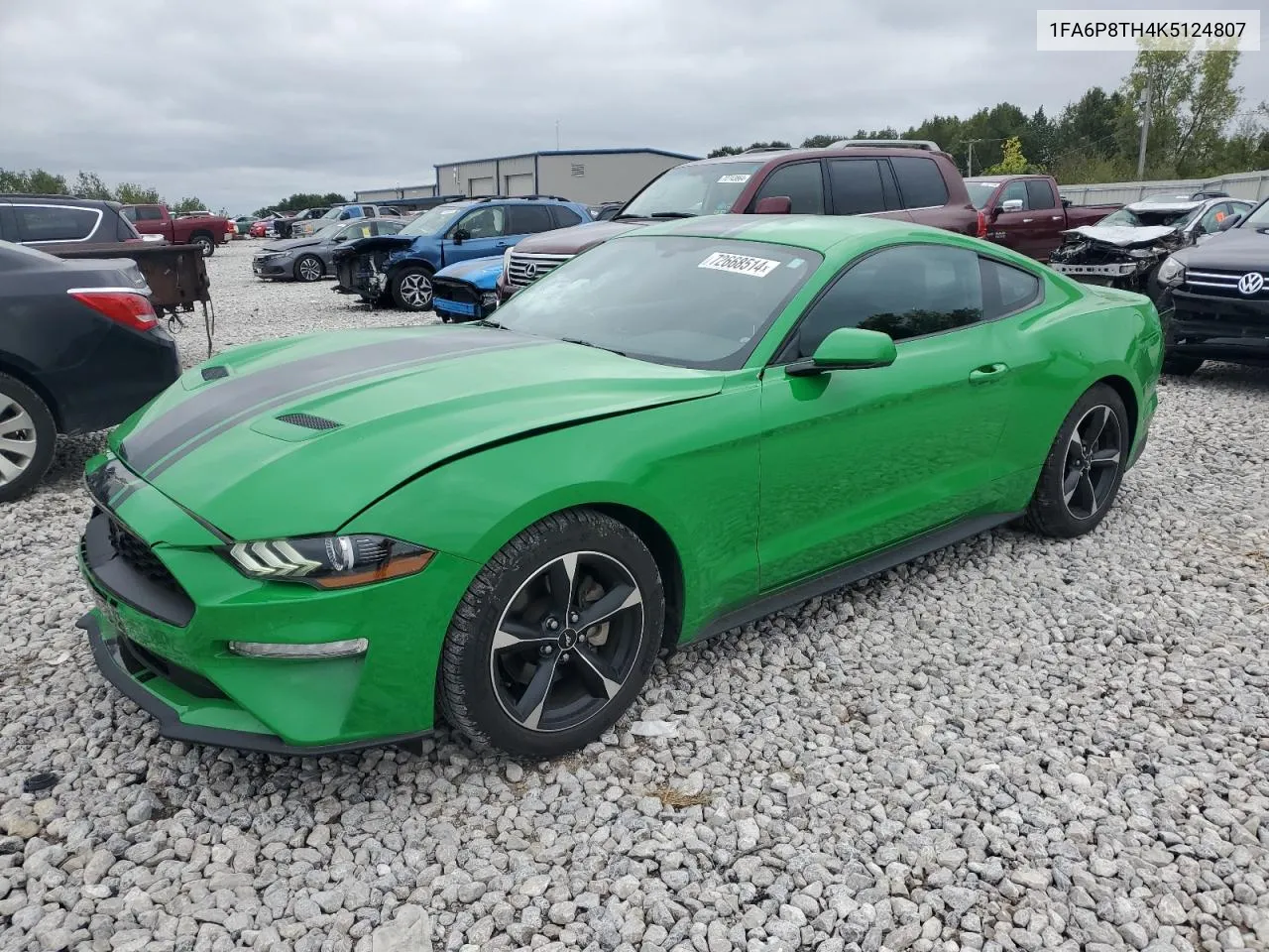 2019 Ford Mustang VIN: 1FA6P8TH4K5124807 Lot: 72668514