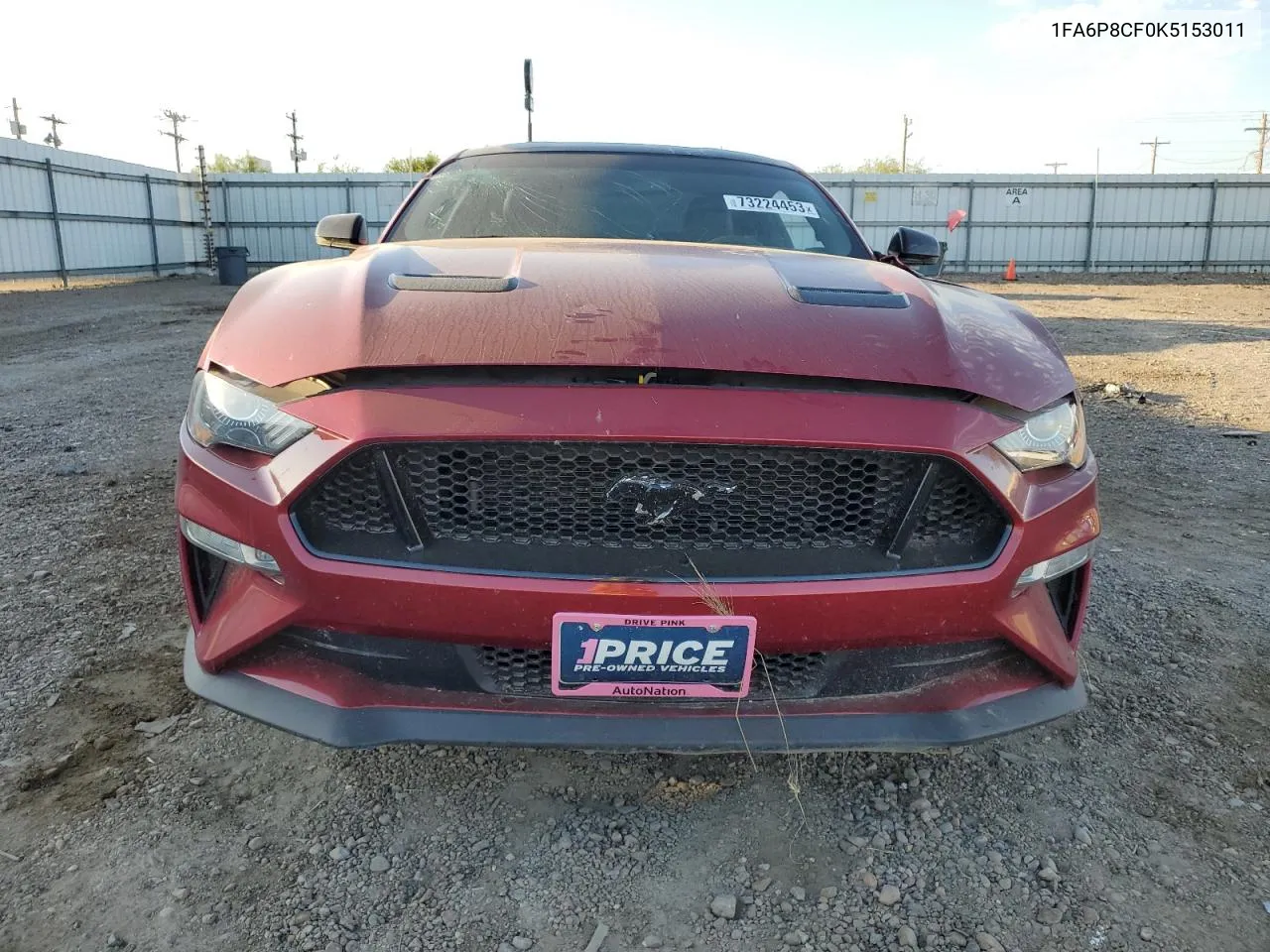 2019 Ford Mustang Gt VIN: 1FA6P8CF0K5153011 Lot: 73224453