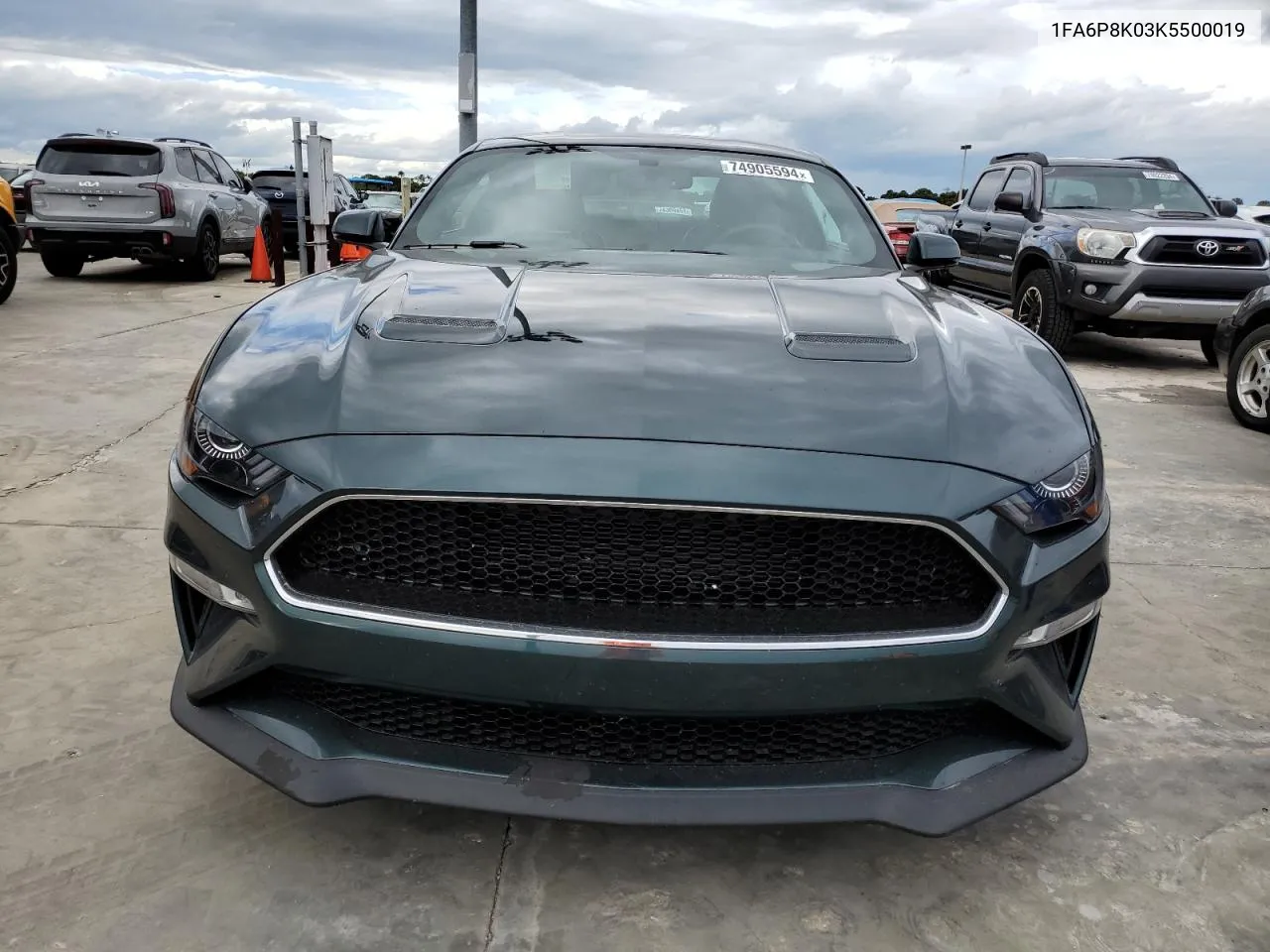 2019 Ford Mustang Bullitt VIN: 1FA6P8K03K5500019 Lot: 74905594