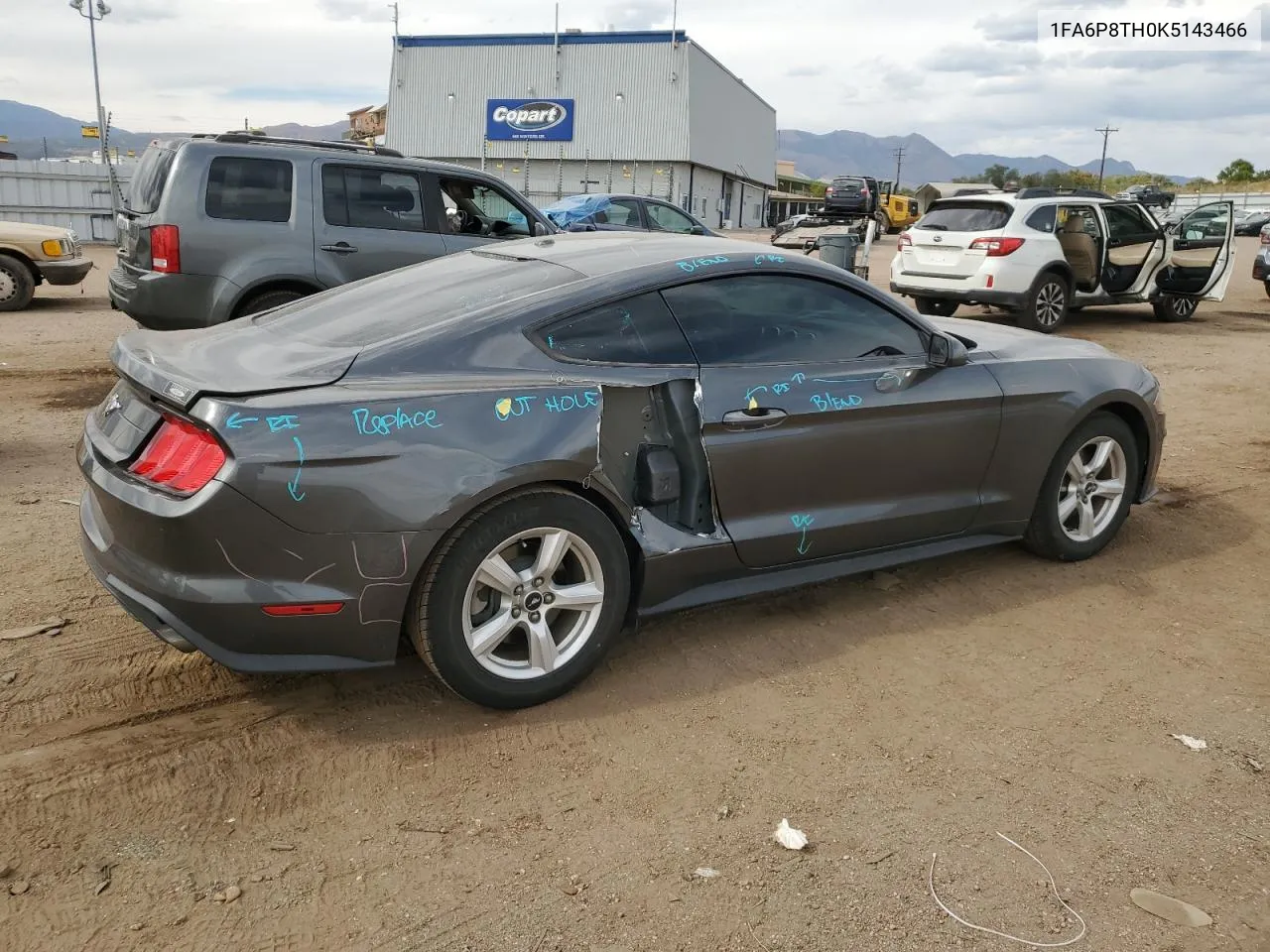 2019 Ford Mustang VIN: 1FA6P8TH0K5143466 Lot: 75749824