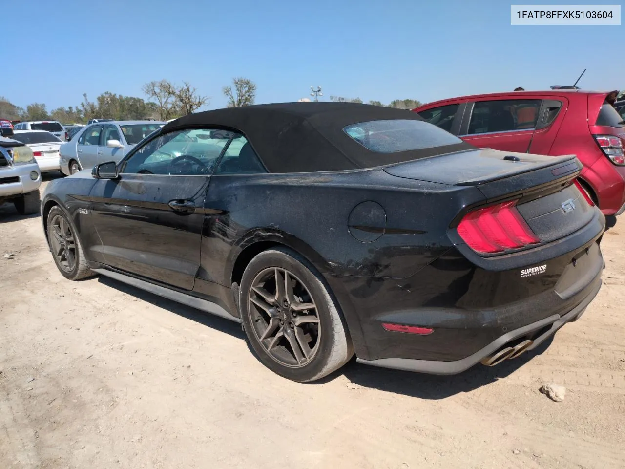 2019 Ford Mustang Gt VIN: 1FATP8FFXK5103604 Lot: 76202714