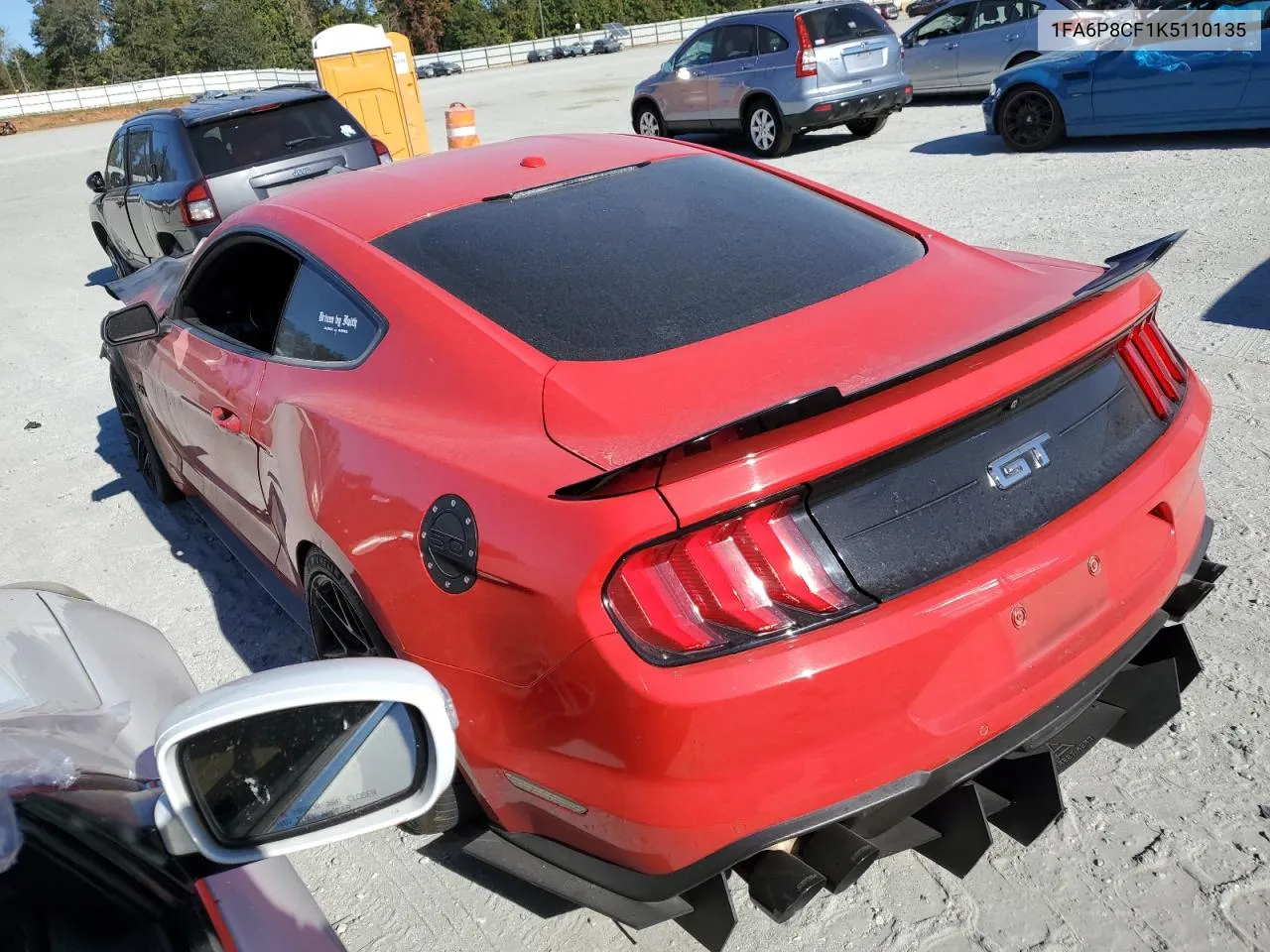 2019 Ford Mustang Gt VIN: 1FA6P8CF1K5110135 Lot: 76334234