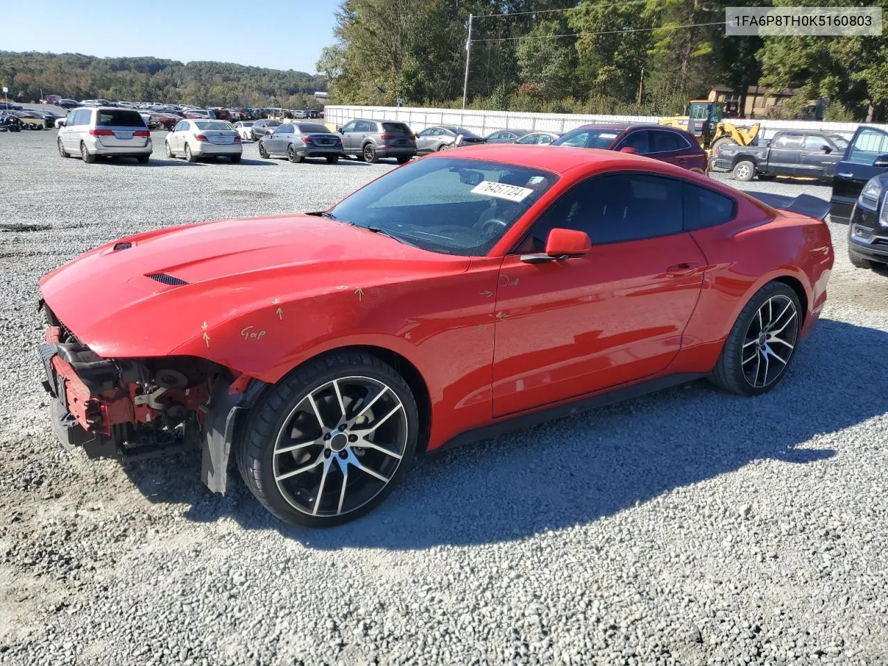 2019 Ford Mustang VIN: 1FA6P8TH0K5160803 Lot: 76457724