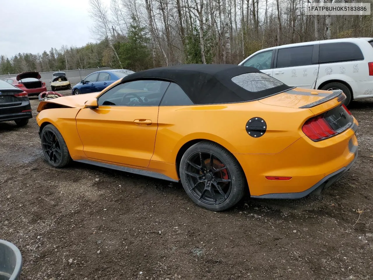 2019 Ford Mustang VIN: 1FATP8UH0K5183886 Lot: 76945124