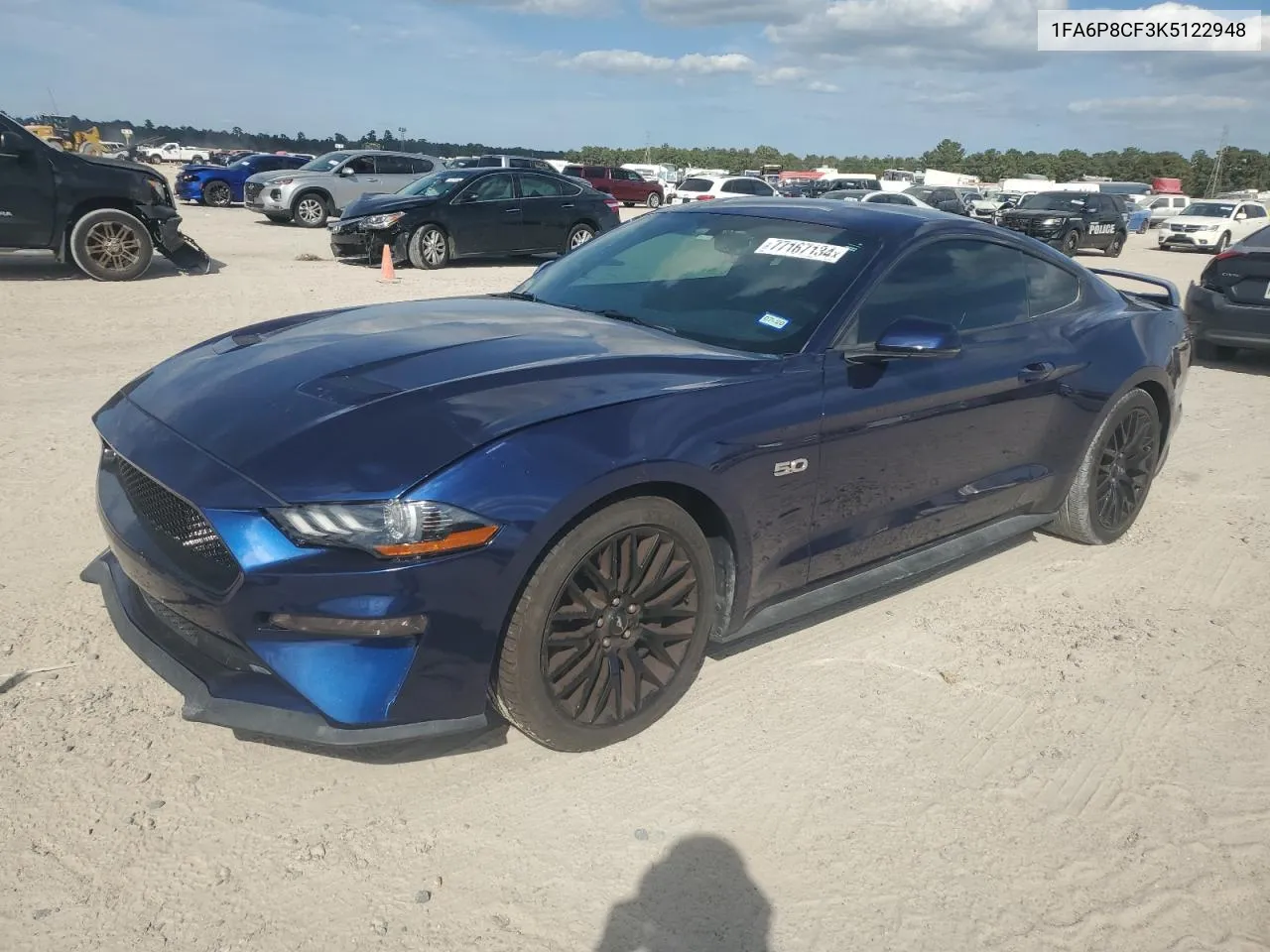 2019 Ford Mustang Gt VIN: 1FA6P8CF3K5122948 Lot: 77167134