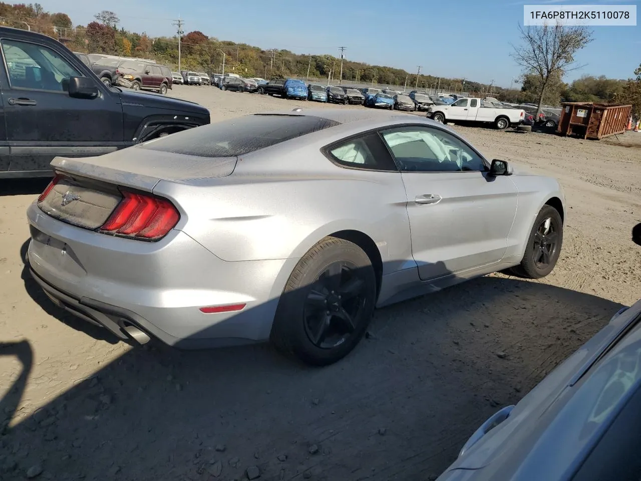 2019 Ford Mustang VIN: 1FA6P8TH2K5110078 Lot: 78436984