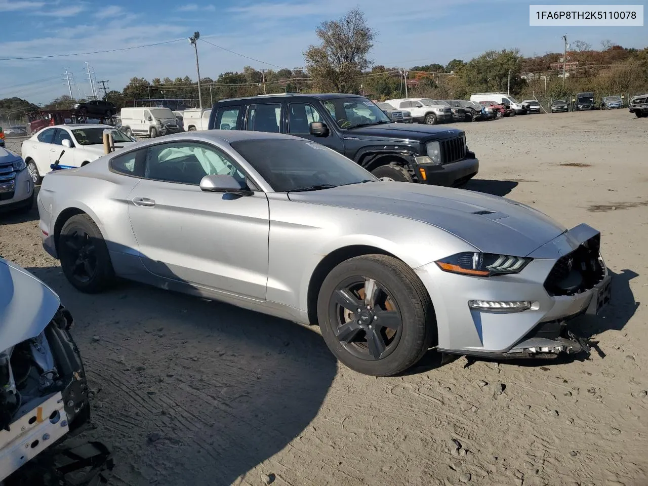 2019 Ford Mustang VIN: 1FA6P8TH2K5110078 Lot: 78436984