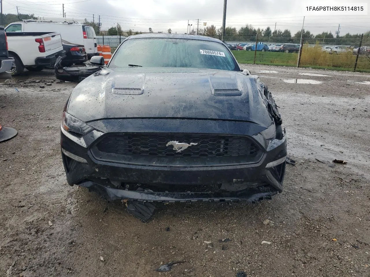 2019 Ford Mustang VIN: 1FA6P8TH8K5114815 Lot: 78860574