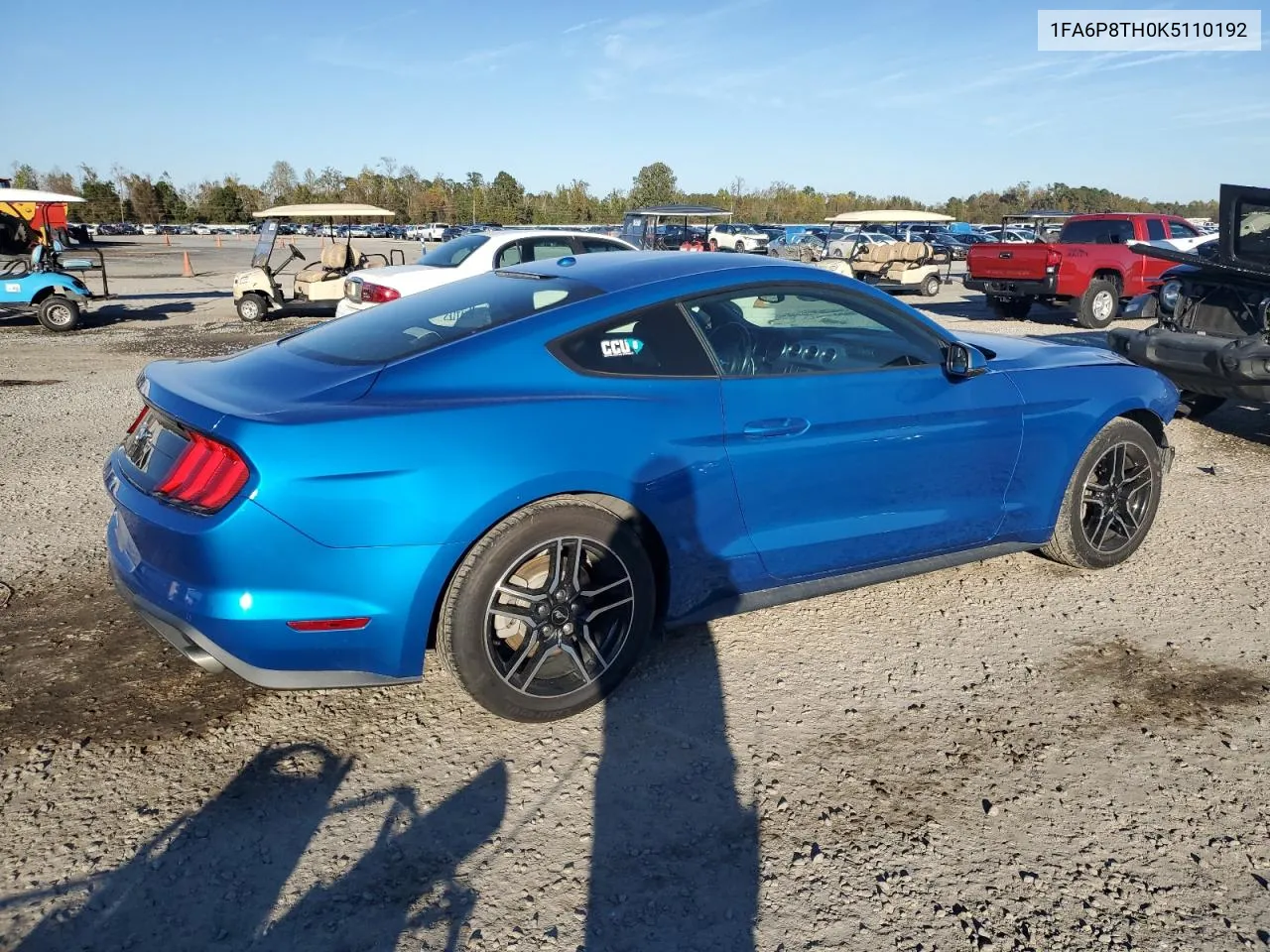 2019 Ford Mustang VIN: 1FA6P8TH0K5110192 Lot: 80050234