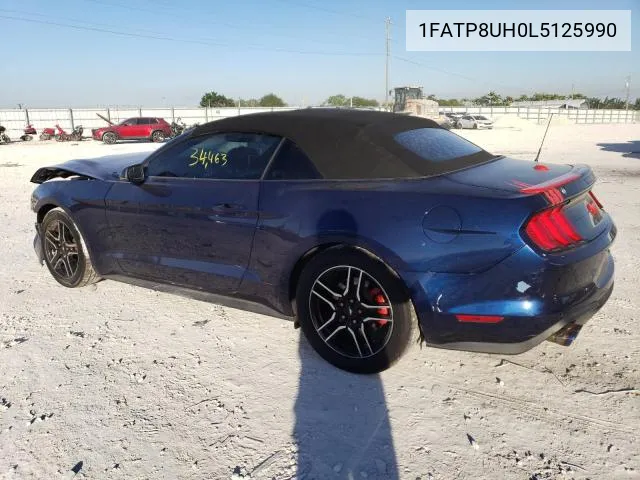 2020 Ford Mustang VIN: 1FATP8UH0L5125990 Lot: 44352824