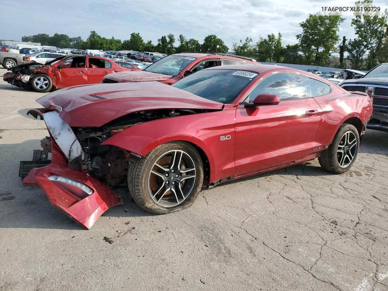 2020 Ford Mustang Gt VIN: 1FA6P8CFXL5190729 Lot: 63095234