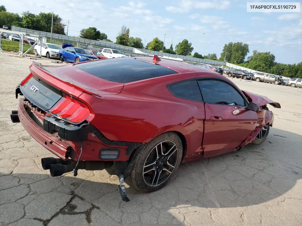 2020 Ford Mustang Gt VIN: 1FA6P8CFXL5190729 Lot: 63095234