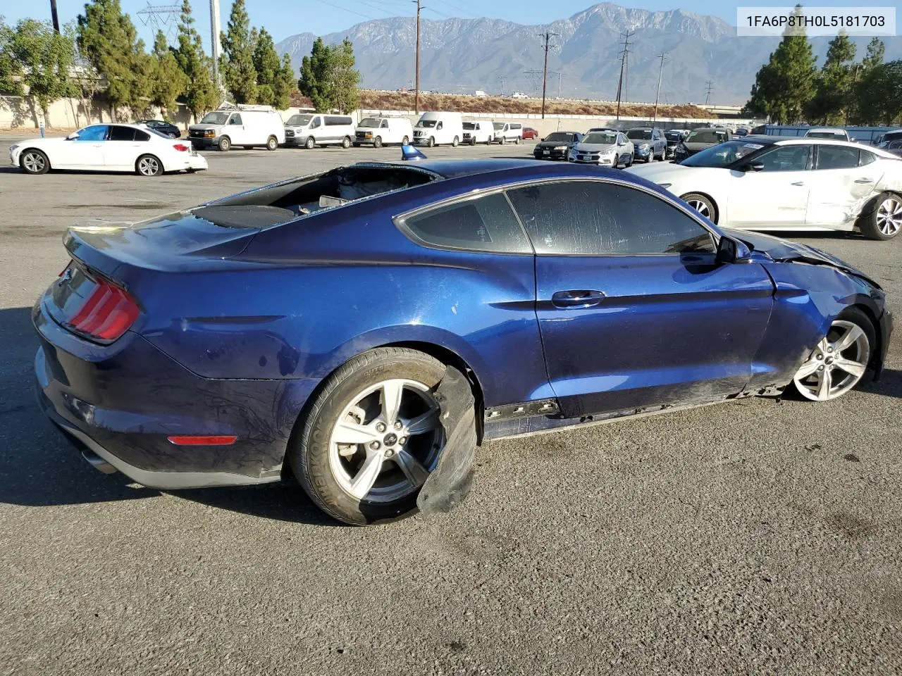 2020 Ford Mustang VIN: 1FA6P8TH0L5181703 Lot: 68633364