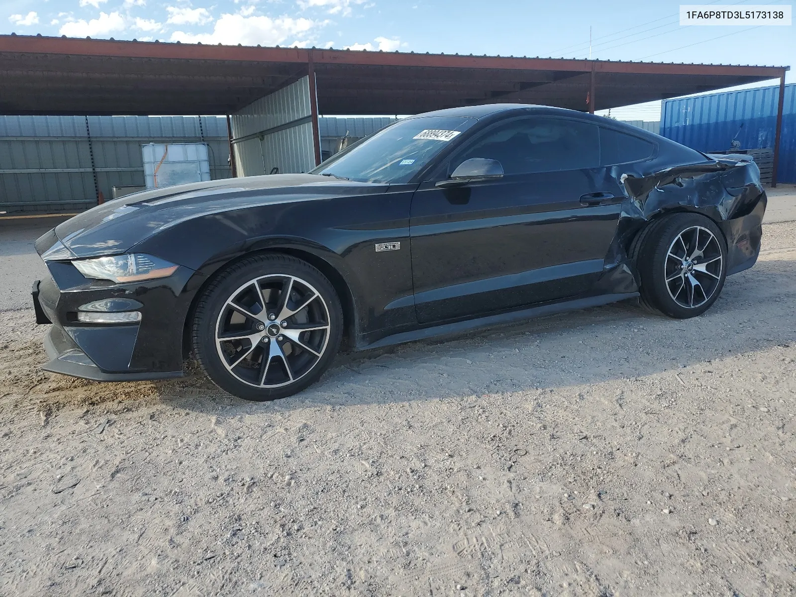 2020 Ford Mustang VIN: 1FA6P8TD3L5173138 Lot: 68894374