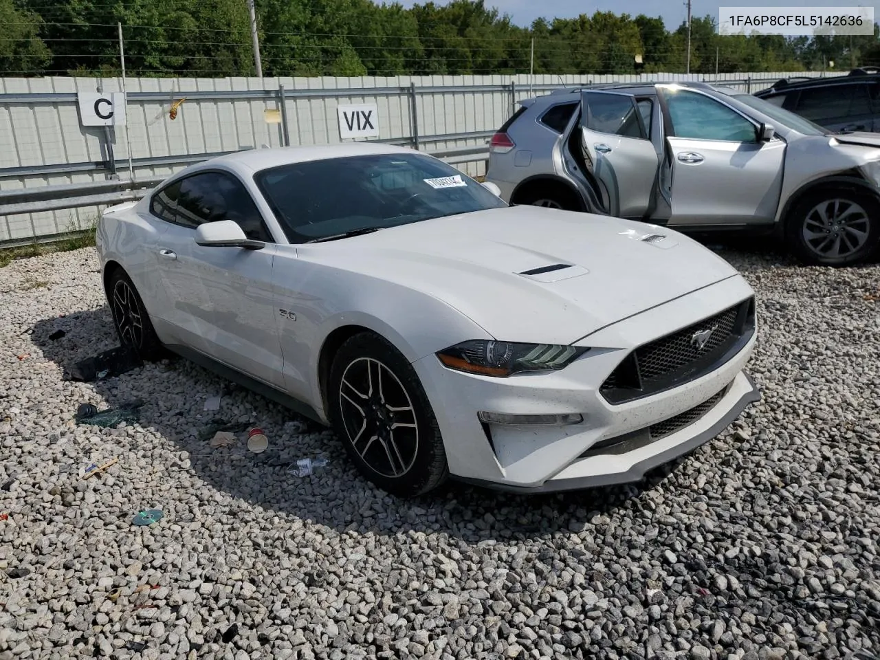 2020 Ford Mustang Gt VIN: 1FA6P8CF5L5142636 Lot: 70342744