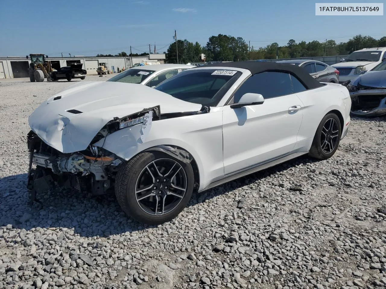 2020 Ford Mustang VIN: 1FATP8UH7L5137649 Lot: 72587514