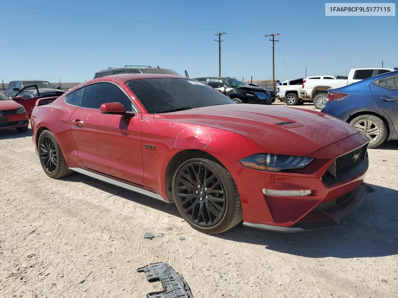 2020 Ford Mustang Gt VIN: 1FA6P8CF9L5177115 Lot: 73164204