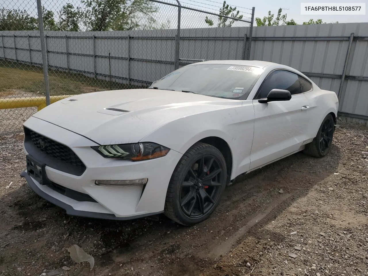 2020 Ford Mustang VIN: 1FA6P8TH8L5108577 Lot: 73599294