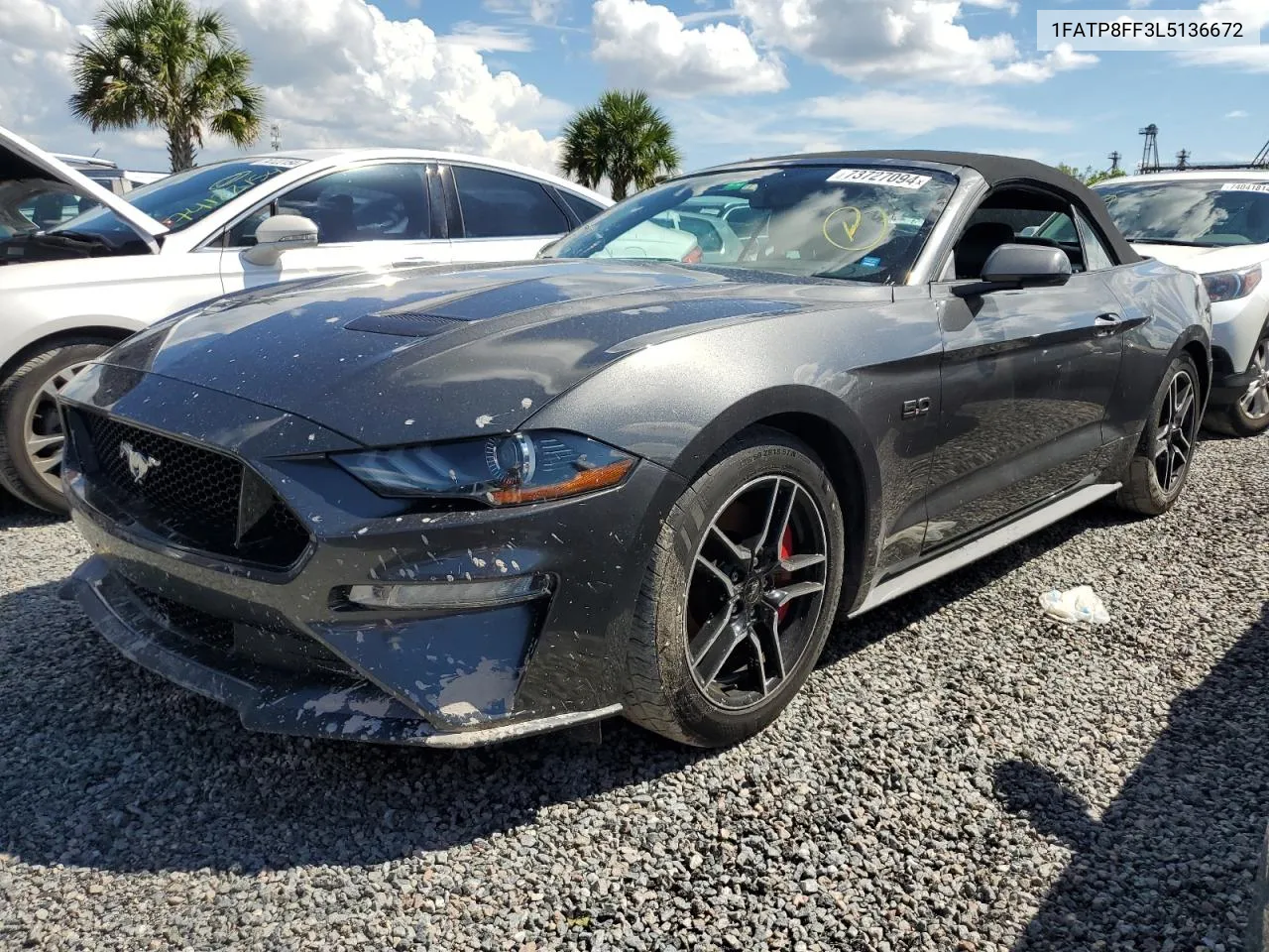 2020 Ford Mustang Gt VIN: 1FATP8FF3L5136672 Lot: 73727094