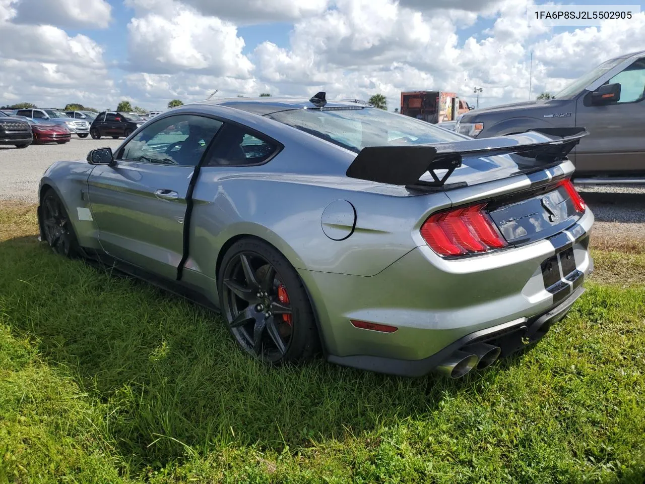 2020 Ford Mustang Shelby Gt500 VIN: 1FA6P8SJ2L5502905 Lot: 73927314