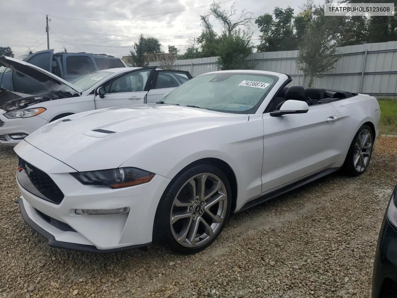 2020 Ford Mustang VIN: 1FATP8UH0L5123608 Lot: 74238874